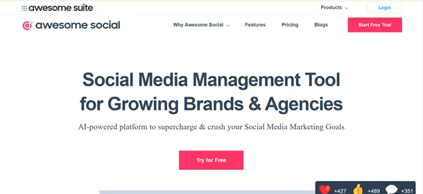Awesomesocial homepage