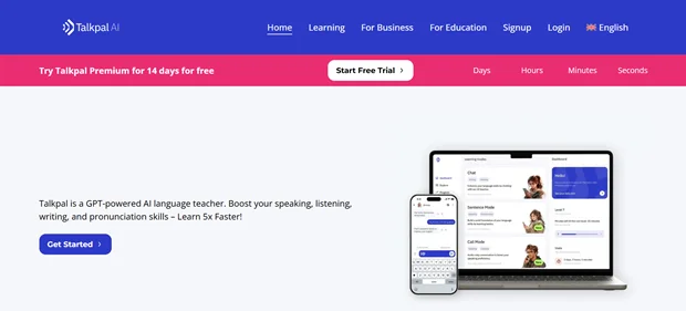 talkpal homepage