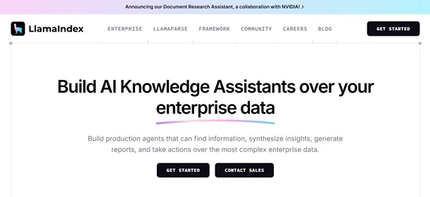 LlamaIndex homepage
