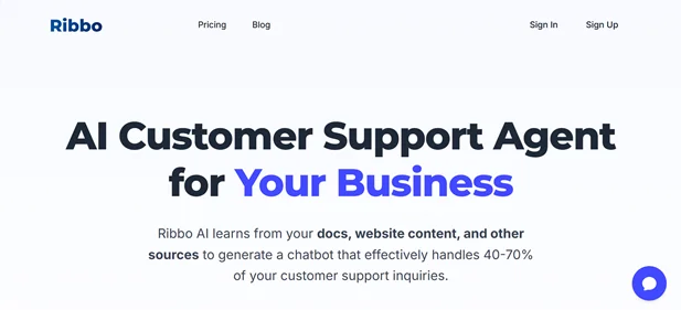 Ribbo AI homepage