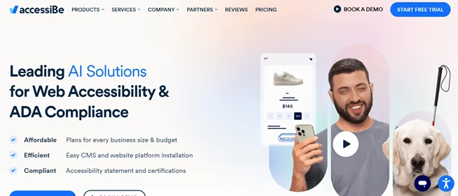 accessiBe homepage