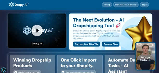 Dropy homepage
