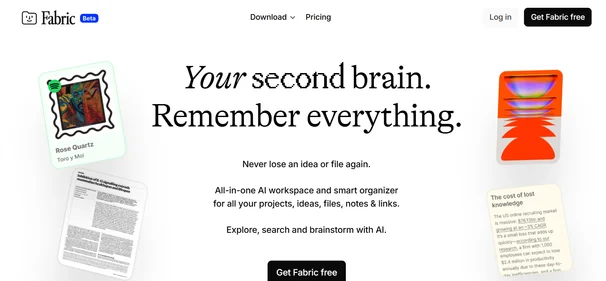 Fabric homepage