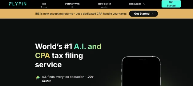 FlyFin homepage