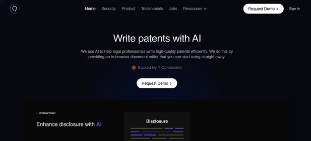 Solve Intelligence homepage