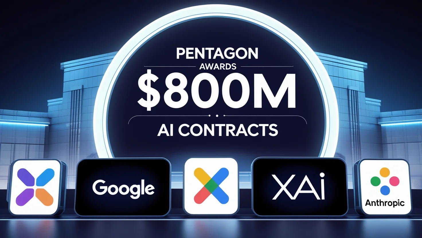 Pentagon Awards $800M AI Contracts to OpenAI, Google, xAI, Anthropic